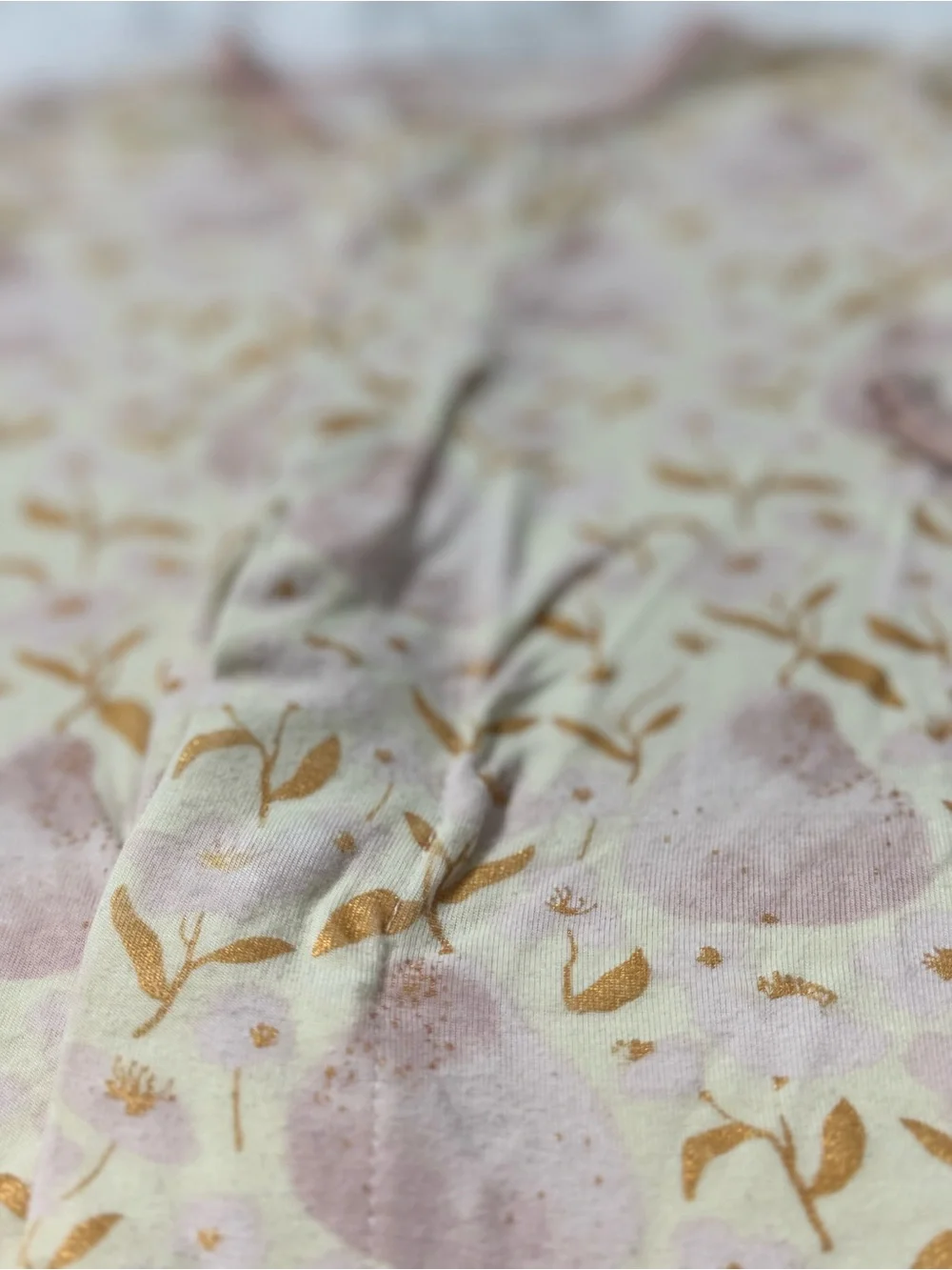 Magnetic Me Pink Floral Botanical Footie Sleeper 6-9M Baby Girl Modal Blush Gold